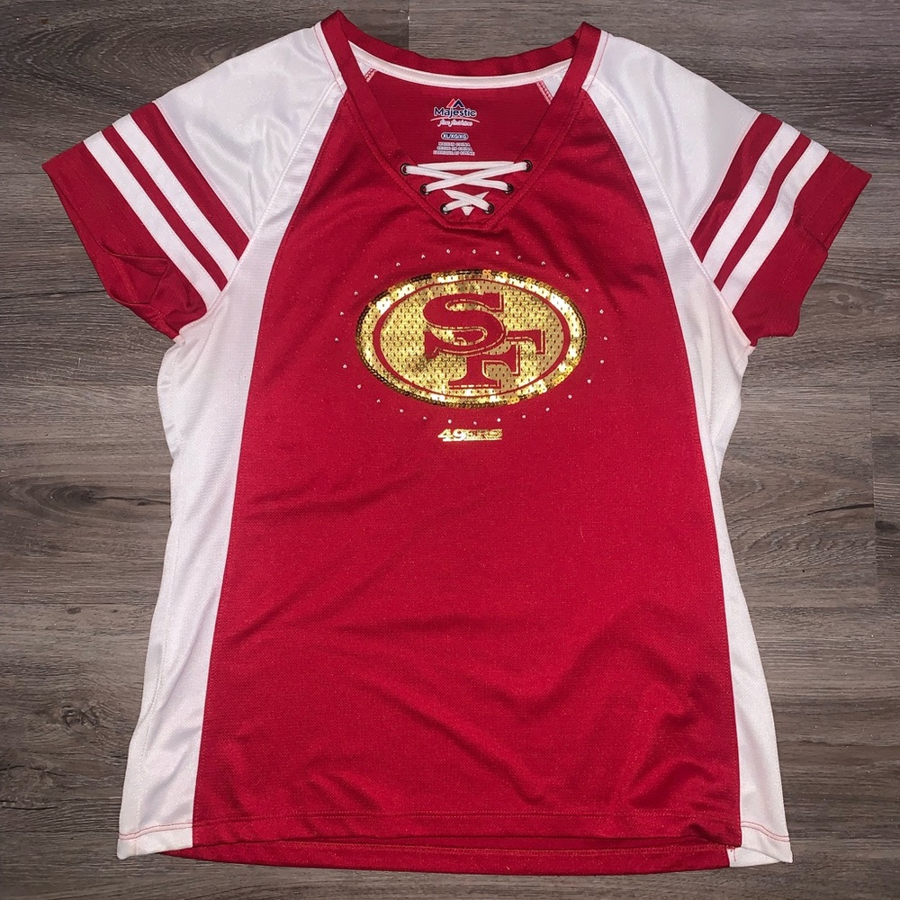 San Francisco 49ers Ladies Football Jersey Size XL Red